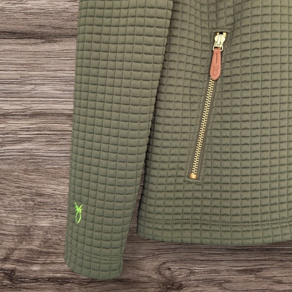 Dudley Stephens Smith Point Pullover Army Green Waffle XS NWT - Picture 4 of 9